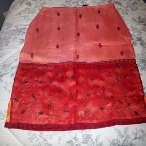 Express Silk Skirt with Beading
